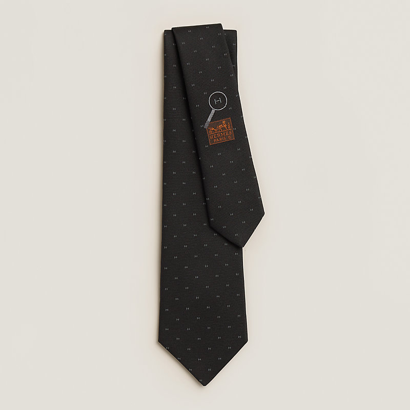 Magnifying H tie - Black | Hermès USA